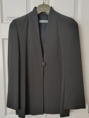 Emporio Armani Charcoal Gray Single-Button Women's Blazer